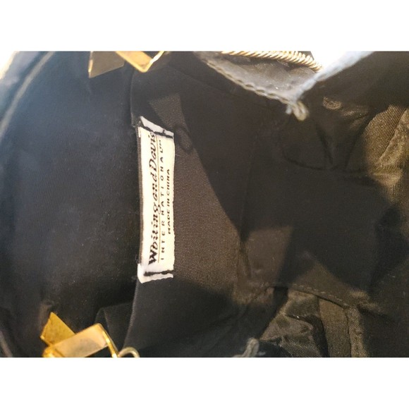 Vintage Whiting and Davis Round Beaded Black Purse w/ Chain Strap - Picture 5 of 7